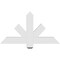 Ekena Millwork Kennewick Architectural Grade PVC Gable Bracket, 36"W x 19 1/2"H x 2"D x 4"F, 13/12 Pitch GBP036X20X0204KEN00 - alternate 3